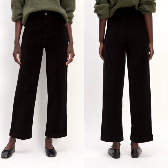 Everlane Black Corduroy Ankle Pants - Picture 1 of 11